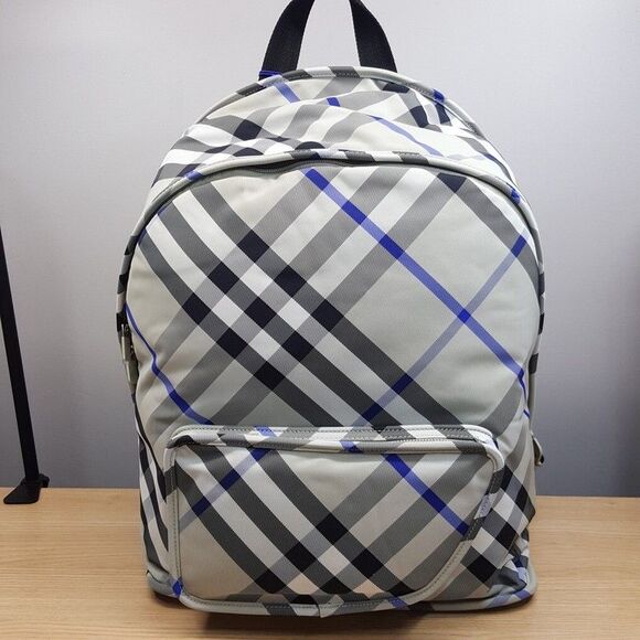 BURBERRY Backpack Shield Lichen Check Plaid Cream Authentic Unisex $1950 main image 7